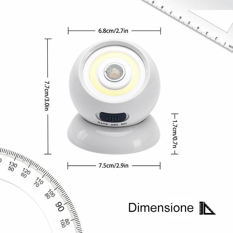 Luce del sensore ricaricabile USB