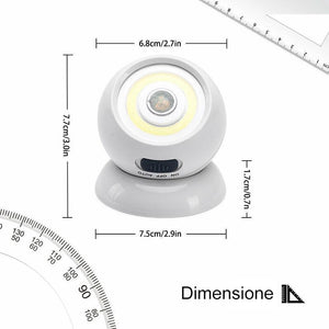 Luce del sensore ricaricabile USB