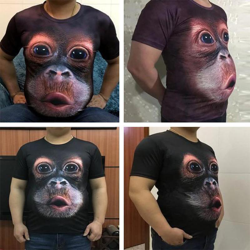 T-shirt divertente scimmia per gli uomini