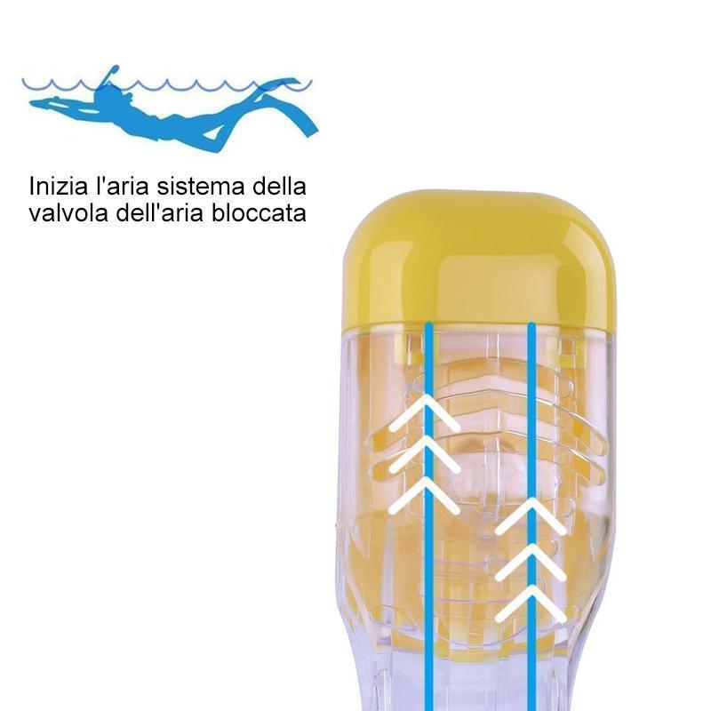 Maschera da snorkeling con vista sul mare a 180 °